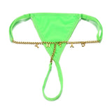 Sexy Women Custom Thong with Letter Metal 12 Constellations Body Waist Chain Jewelry Panties Girl Personalize Underwear Gift