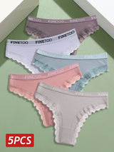 Seamless Women Panties Cotton Lace Underwear Sexy Low Rise Elastic Waist Brazilian Panties T-Back Soft Intimates Lingerie M-2XL