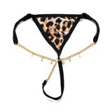 Sexy Women Custom Thong with Letter Metal 12 Constellations Body Waist Chain Jewelry Panties Girl Personalize Underwear Gift