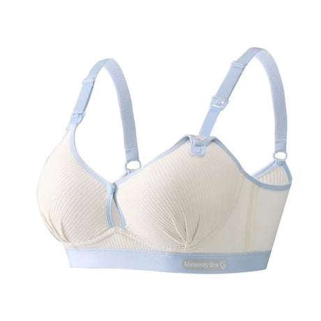 Double Buckle Nursing Bra Anti-sagging Breathable Pregnancy Bralette Pure Cotton Comfortable Nursing Bralette for Breastfeeding