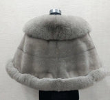 White Fur Shawl Women's  Jacket  Autumn Winter Faux Mink Fox Fur Dress Cheongsam Cloak Coats New 2026 Thicken Warm Short Outwear