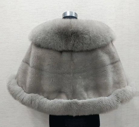 White Fur Shawl Women's  Jacket  Autumn Winter Faux Mink Fox Fur Dress Cheongsam Cloak Coats New 2026 Thicken Warm Short Outwear