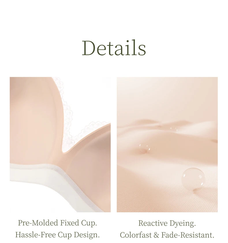 SUJIIN Sexy Wireless Lace Bras for Women Summer Push Up Plunge Deep V Small Chest Bra Lady French Breathable Lingeries MX326