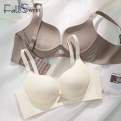 FallSweet Small Chest Sexy Push Up Bra for Women Seamless Bras Everyday Lingerie Comfortable Underwear Thick Bralette 32-38AB