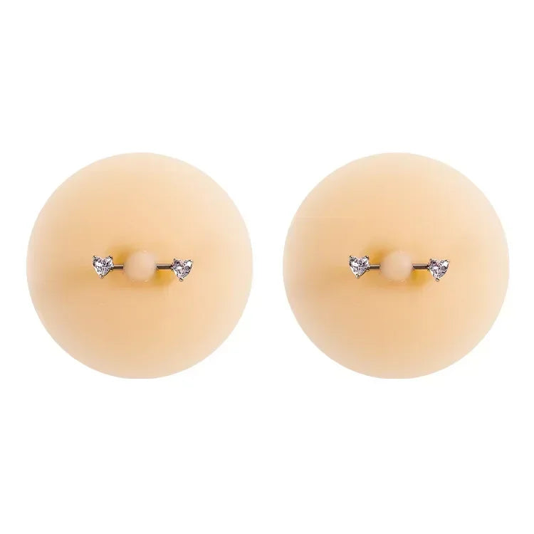 Tornova Solid State Rubber Nipple Patch Invisible and Traceless Solid Chest Patch Women's Sexy Breast Patch Nipple Decoration