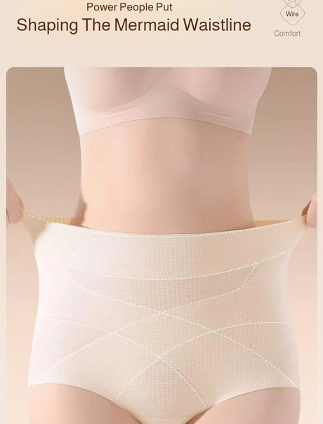 Seamless Shaping High Waist Panties Butt Lifting Tummy Control No Wedgie Yoga Women 10A Antibacterial Breathable Briefs