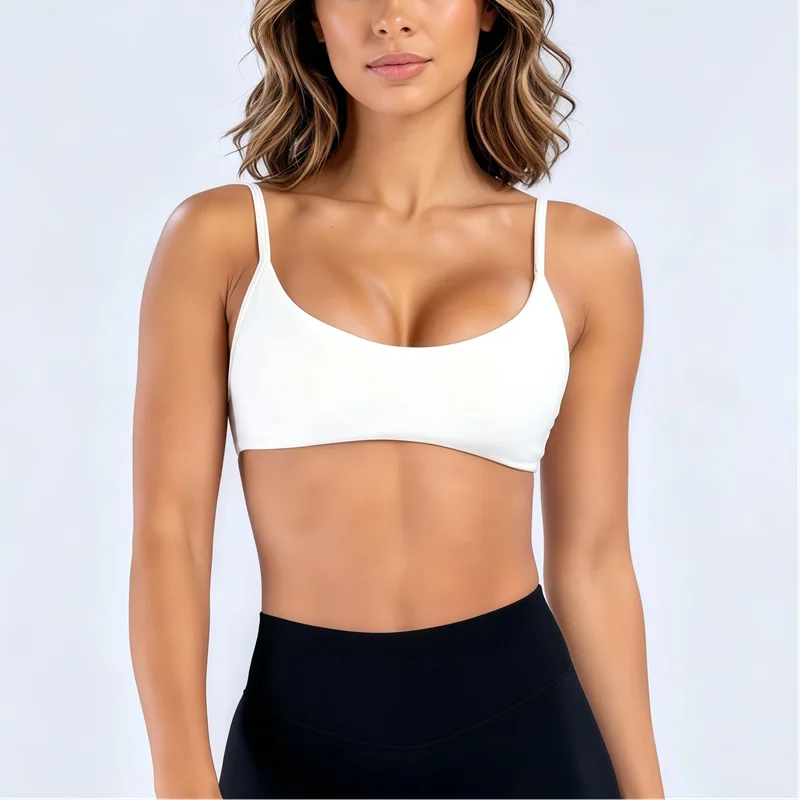 HISTELLO Impact Scoop Neck Bra Seamless Women Sports GYM Underwear Sexy Backless Yoga Clothing Naked Feeling Workout Fitness Bra