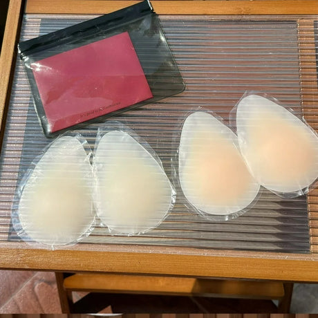 Self-adhesive Triangle Silicone Nipple Cover Women Invisible Ultra Thin Lifting Breast Pads Pasties Water-drop Bra Boobs Sticker