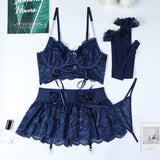 Fancy Sexy Lingerie Lace Ultra Sexy Women's Intimate Ethical Underwear G-String Hot Skirt Ensemble Outfits Brazilian Underwear