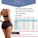 4-Layer Absorbent Leakproof Menstrual Panties For Women Period Heavy Flow Physiological Pants Plus Size Cotton Postpartum Briefs