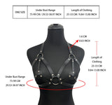 Women Sexy Leather Lingerie Cage Bra Straps Leg Harness Set BDSM Fetish Clothing Bra Bondage Harness Gothic Erotic Rave Outfit