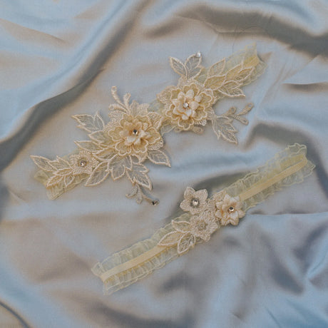 Sexy Lace Garter Women Socks Ring Bride Leg Ring Wedding Dress Ring Decoration Garters Thigh Bands Flowers With Rhinestone Blue