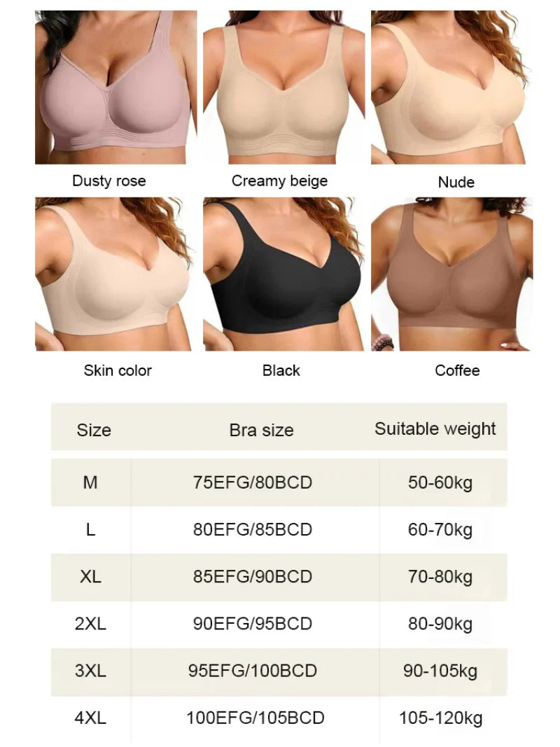 Push-Up Lifting Wireless Bra, Women's Comfortable Seamless Underwear,Soft Breathable Skin-Friendly,No Steel Ring,Ideal for Daily