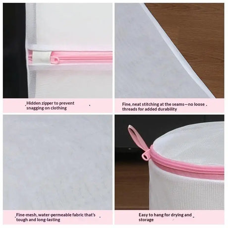 3Pcs Washing Machine Underwear Cleaning Bag Bra Dedicated Nursing Mesh Laundry Bags Lingerie Zipper Storage Pouch Home Organizer