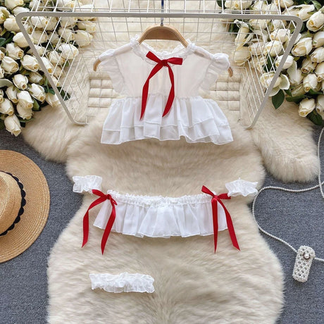 Women Sets Ruffled Apron Shorts Headband Maid Cosplay Costume Rabbit Officer Party Park Performance Sexy Suits Hotsweet Clothes