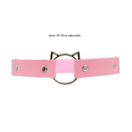 Women Rock Sexy Elastic Leather Belt Heart Leg Punk Thigh Garter Cosplay Spike Rivet Pink Gothic Thigh Ring Heart Garter