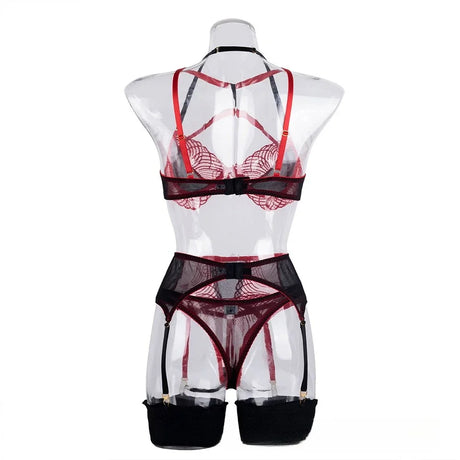 Tornova Erotic Lingerie Lace See-through Patchwork Hollow Body Shaping Gather Together Women Delicate Intimate Mesh Intimate Bra