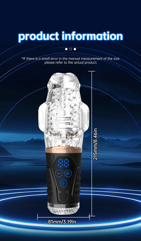 Automatic Male Masturbator Vibration Blowjob Sucking Machine Silicone Vagina Masturbation Cup Sex Toys Adult Goods for Men