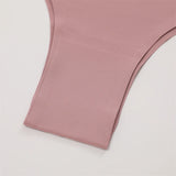 FINETOO 3PC Women Seamless Panties Sexy Brazilian Thong Female Low Waist Solid Color Briefs Comfortable Invisible G-string Panty