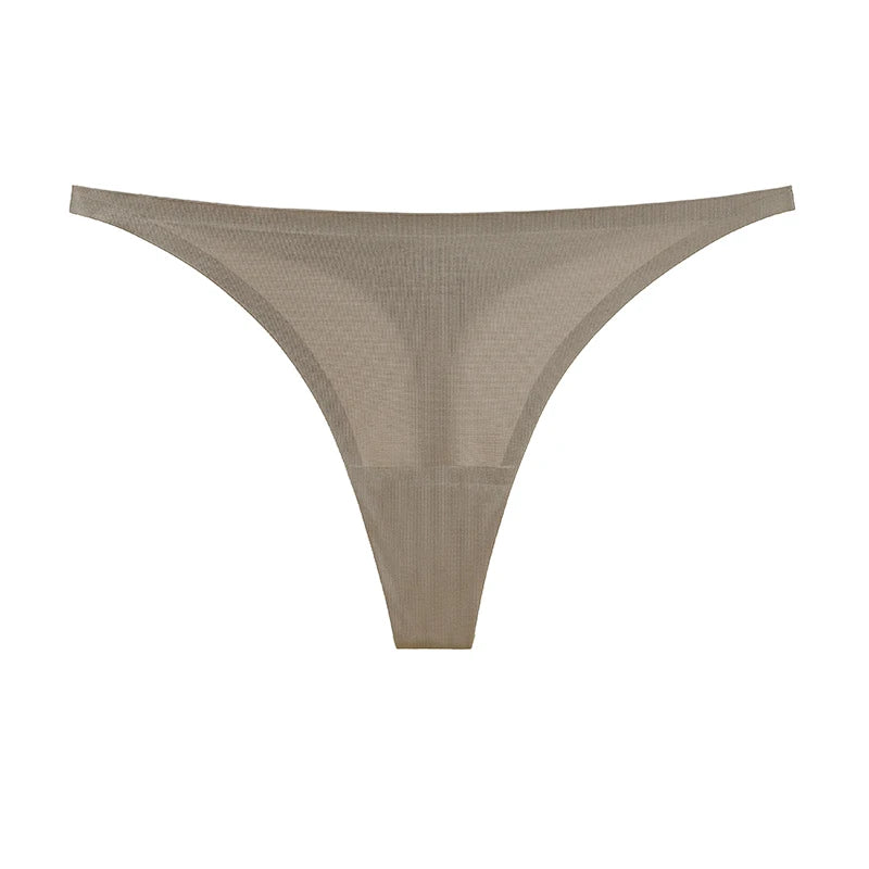 Ice Silk Thong Sexy Women Panties G String Briefs T Back for Girls Underwear Temptation Seamless Ladies Underpants  Size S-XL