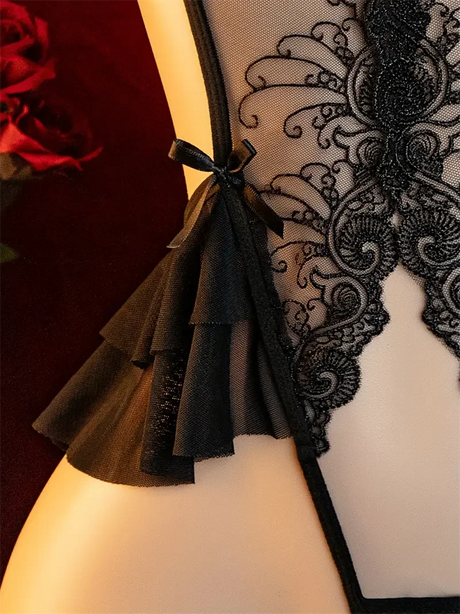 Plus Size S M L XL 2XL 3XL Sexy Lingerie Women Adult Teddy Babydolls Sex Clothes Bodysuit Exotic Pajamas Straps Deep V Open Bra