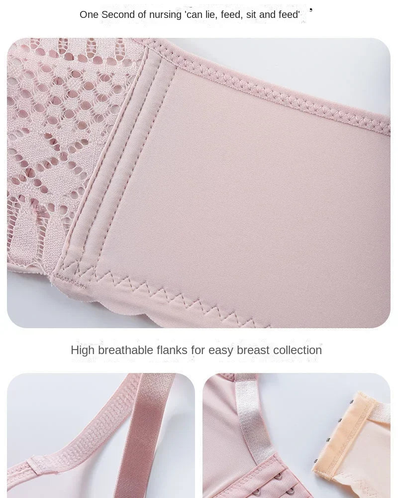 Front Button Maternity Nursing Bra Adjustable Gathered Underwear Comfortable Breastfeeding Bra for Feeding Pregnant Women Clothe
