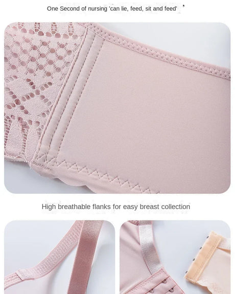 Front Button Maternity Nursing Bra Adjustable Gathered Underwear Comfortable Breastfeeding Bra for Feeding Pregnant Women Clothe