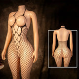 Sexy Tearable Net Bodysuit, Interactive Wearable Clothing, Full Coverage Body Suit, Erotic Lingerie, Transparent Mesh Jumpsuit