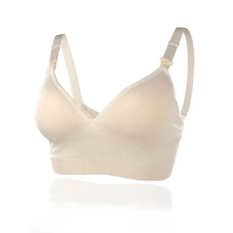 Wirefree Maternity Nursing Bra Breathable Anti Sagging Breastfeeding Brassiere for Pregnant Women Daily Wear