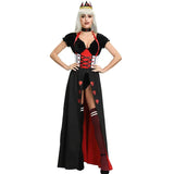 Queen of Hearts Costume Women Alice in Wonderland Costume Poker Queen Cosplay Halloween Carnival Masquerade Costumes Sexy Dress