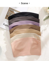 Hot Sale Seven Colors One Piece Women Seamless Strapless Bra Wireless Non-pad Bra Anti-skidding Ice Silk Traceless Strapless Bra
