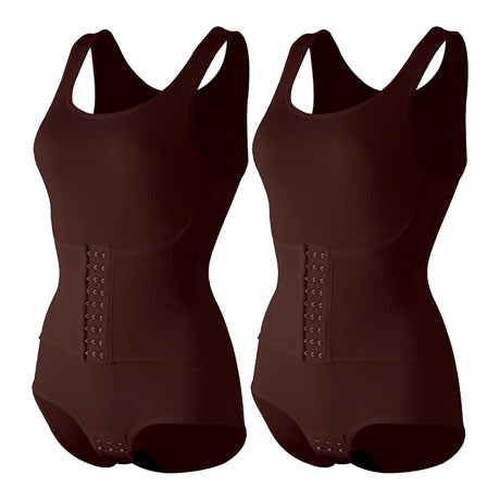 Women Bodysuit Shapewear with Zipper Belt Tummy Control Fajas Body Shaper Snap Crotch Waist Trainer Slimming Cincher Corset Tops