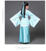 chinese Folk Dance new year clothes traditional hanfu for girls kids dragon dress ancient Stage Carnival costume Clothing skirt
