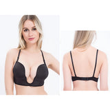 Deep U-Shaped Plunge Bra Lift Up Low Back Wirefree Bra Women Underwear Women's U-Shaped Sexy Lingerie For Backless Dress