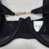 Tornova Erotic Lingerie New Mesh See-through Sexy Hollow Chest + Metal Decoration with Gloves and Stockings Sexy Underwear Set