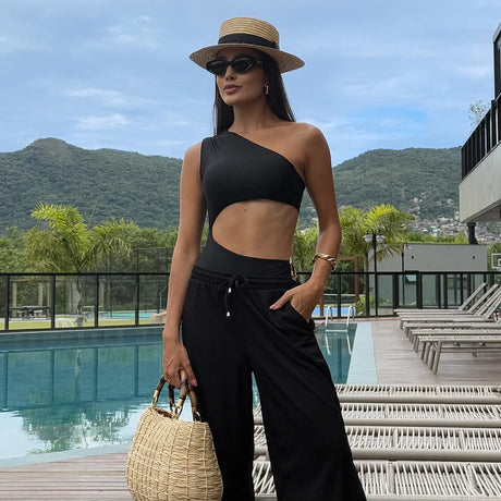 One Shoulder 2025 Sexy Women One Piece Swimsuit Female Swimwear Biquini High Waist Monokini Swimming Suit Bathing Suit Beachwear