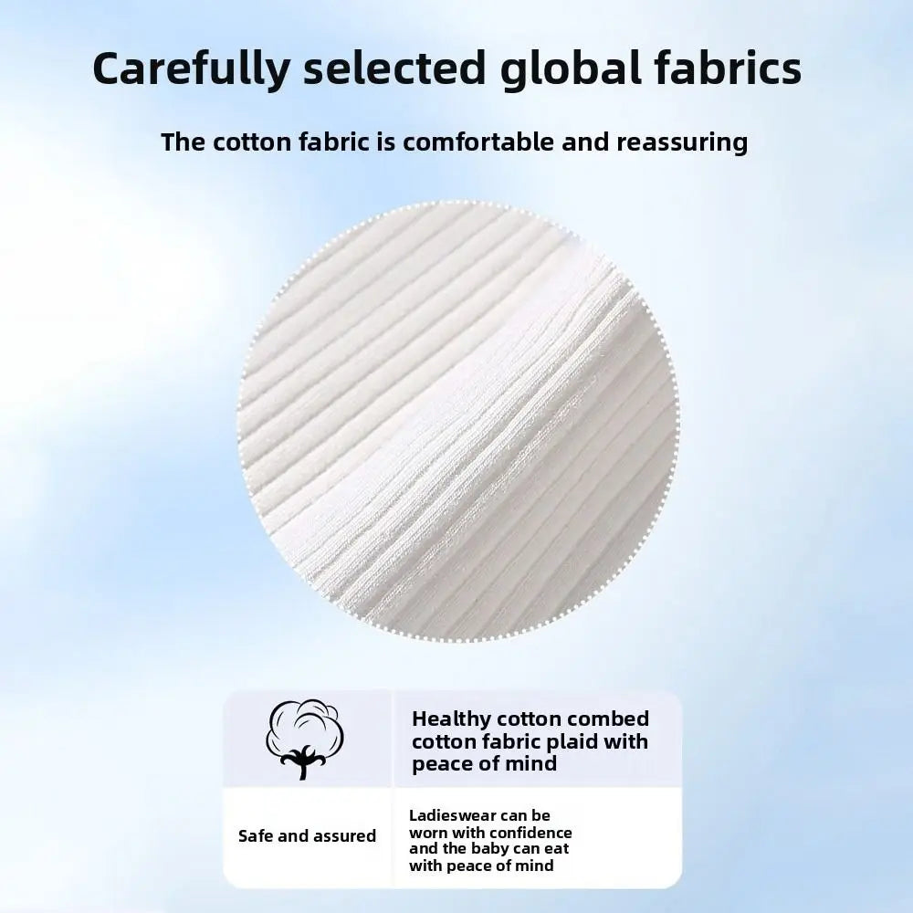 Double Buckle Nursing Bra Anti-sagging Breathable Pregnancy Bralette Pure Cotton Comfortable Nursing Bralette for Breastfeeding