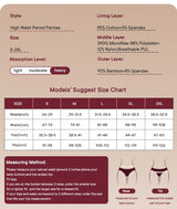Menstrual Panties Woman Super Absorbent Menstrual Panties High Waist Bamboo Fiber Leakproof Menstruation Period Underwear Girl