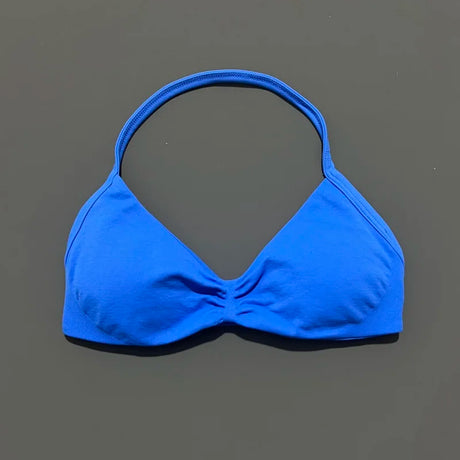 HISTELLO Strappy Bra Women Seamless Gym Underwear High Support Halter Sexy Sports Pilates Clothing Push-up Yoga Workout Tank Top