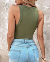 2026 New Spring Summer Women Built in Bra Tank Tops Round Neck Sleeveless Casual Tops Female Racerback Ribbed Fitted Tank Tops