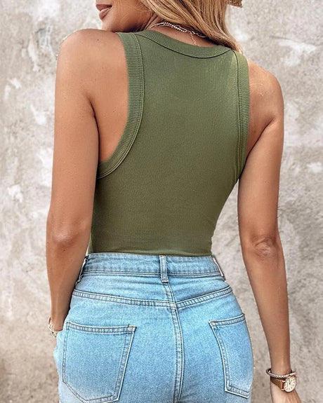 2026 New Spring Summer Women Built in Bra Tank Tops Round Neck Sleeveless Casual Tops Female Racerback Ribbed Fitted Tank Tops