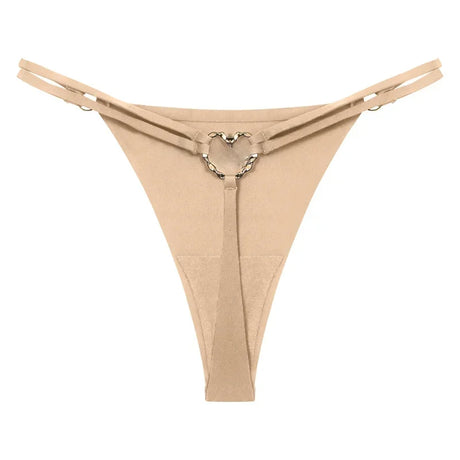 Women’S Low Rise Thong Sexy Panties Double Love Buckle Strap G-String Sports Thongs Breathable Underpants for Fine Womens Белье