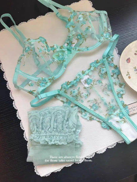 Sexy Sheer Lace Flower Embroidery Underwire Bra for Women, Large Breast Minimizer Anti‑Sagging Comfort Everyday Wear YEMOMO S‑XL