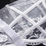 Tornova Lace Embroidery Jumpsuit For Women Mesh Patchwork See-through Sexy Hollow Out Underwear Solid Color Garters Underwear