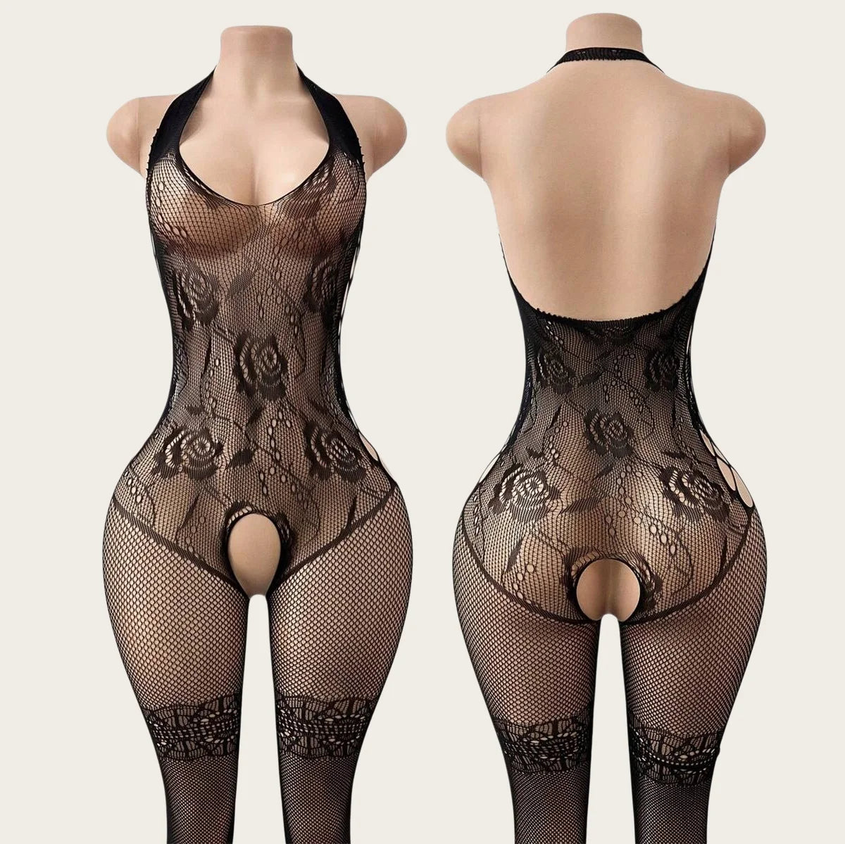 Babydolls Sexy Adult Open Crotch Body Stockings Female Black Women Fishnet Lingerie Underwear Transparent Bodysuit Costumes