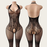 Babydolls Sexy Adult Open Crotch Body Stockings Female Black Women Fishnet Lingerie Underwear Transparent Bodysuit Costumes