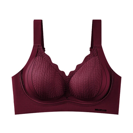 FallSweet Plus Size Lift Up Bra for Women Wireless Brassiere Anti Sagging Side Support Fixed Cup Big Bust Minimizer Bras M-3XL