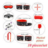 SM Sex Products BDSM Bondage Set Handcuffs Anal plug Tail Whip Gag Vibrat Adult Toys Exotic Accessories Sex Toys for Couples