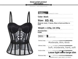 WSHKING Overbust Corset With Bra Korset Woman Strapless Bustier Top Mesh Women Lingerie Black White Sexy Lingerie