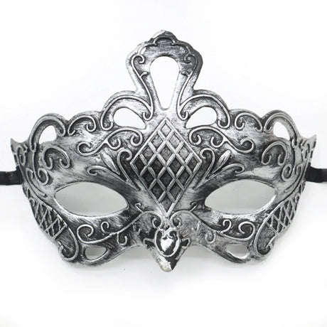 1PC Masquerade Mask Vintage Prince Mask Black Antique Copper Half Face Mask Plastic Retro Crown Masks Women Party Decoration